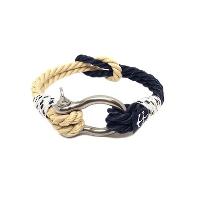Klassisches Seil und schwarzes nautisches Armband