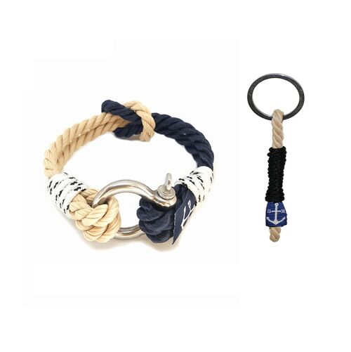 Shackle Nautical Bracelet and Keychain