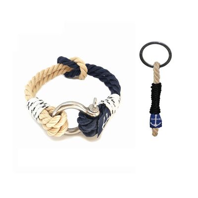 Bracelet nautique manille et porte-clés