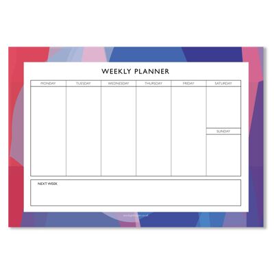 A4 Weekly Planner Pad | Stained Glass