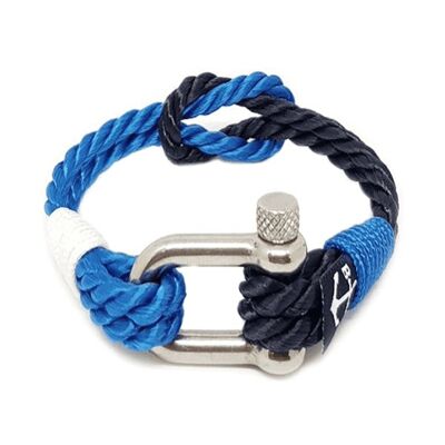 Nautisches Armband aus verdrehtem blauem Seil