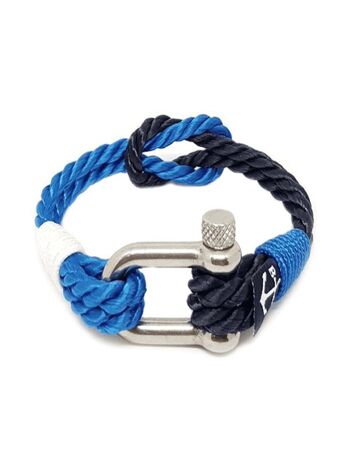 Bracelet Nautique Corde Bleue Torsadée