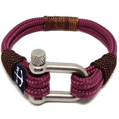 Yachting Brown and Burgundy Nautical Bracelet