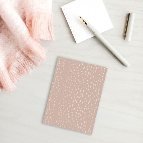 A6 Dusty Pink Animal Dots Notebook