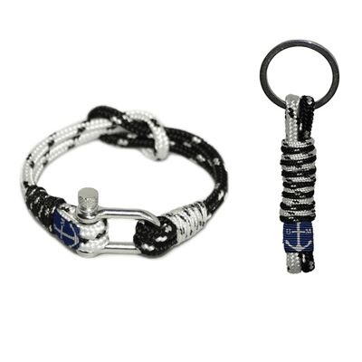 Bracelet nautique Clodagh et porte-clés - 23 cm