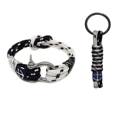 Bracelet et porte-clés nautique à pois Ciarra