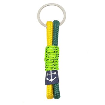 Porte-clés fait main jaune-vert