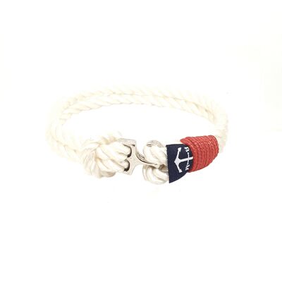 Bracelet Nautique Sailors Blanc et Rouge