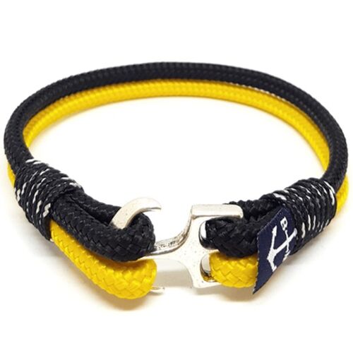 Yachting Yellow and Black Nautical Bracelet