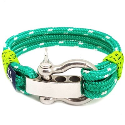 Verstellbares Schäkel-grünes nautisches Armband