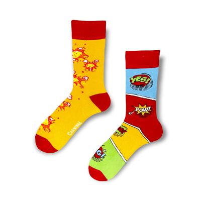 Novelty Socks for Men and Women | Patterned Socks Unisex | Funky Socks | Fun Colourful Silly Cotton Socks | Best Funny Crazy Happy Gifts for Men and Women | Carnival Boom | Odd Mismatching