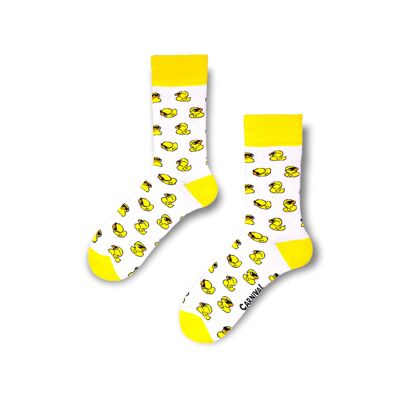 Novelty Socks for Men and Women | Patterned Socks Unisex | Funky Socks | Fun Colourful Silly Cotton Socks | Best Funny Crazy Happy Gifts for Men and Women | Carnival Cool Ducks | Pair