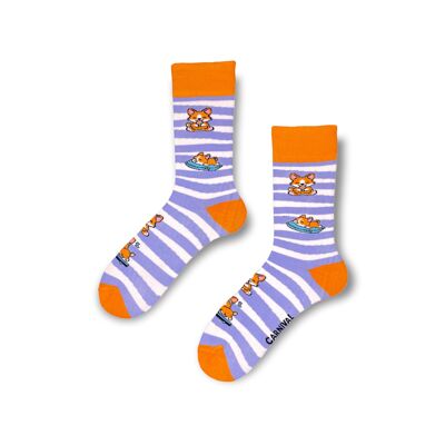 Novelty Socks for Men and Women | Patterned Socks Unisex | Funky Socks | Fun Colourful Silly Cotton Socks | Best Funny Crazy Happy Gifts for Men and Women | Carnival Cute Shiba | Pair