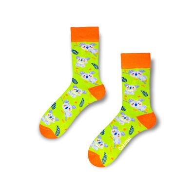 Novelty Socks for Men and Women | Patterned Socks Unisex | Funky Socks | Fun Colourful Silly Cotton Socks | Best Funny Crazy Happy Gifts for Men and Women | Carnival Koala | Pair