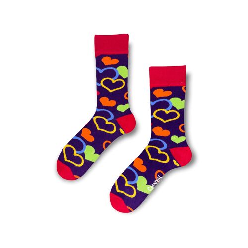 Novelty Socks for Men and Women | Patterned Socks Unisex | Funky Socks | Fun Colourful Silly Cotton Socks | Best Funny Crazy Happy Gifts for Men and Women | Carnival Love | Pair