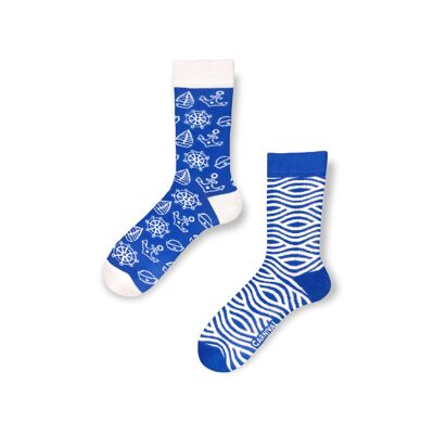 Novelty Socks for Men and Women | Patterned Socks Unisex | Funky Socks | Fun Colourful Silly Cotton Socks | Best Funny Crazy Happy Gifts for Men and Women | Carnival Marine | Odd Mismatching