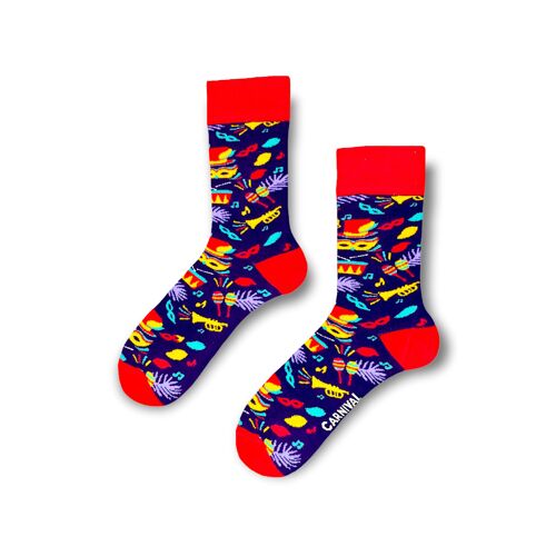 Novelty Socks for Men and Women | Patterned Socks Unisex | Funky Socks | Fun Colourful Silly Cotton Socks | Best Funny Crazy Happy Gifts for Men and Women | Carnival Rio | Pair