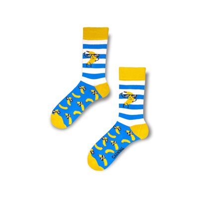 Novelty Socks for Men and Women | Patterned Socks Unisex | Funky Socks | Fun Colourful Silly Cotton Socks | Best Funny Crazy Happy Gifts for Men and Women | Carnival Summer Banana | Pair