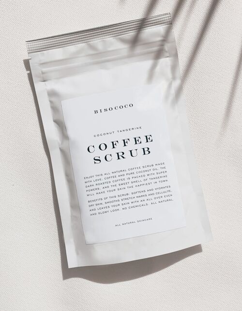 BISOCOCO COCONUT TANGERINE COFFEE SCRUB - 250G