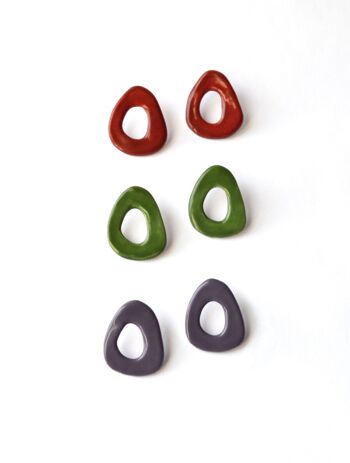 Boucles d'oreilles Celia en céramique légère différentes couleurs 4