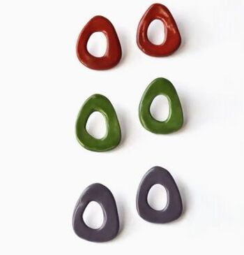 Boucles d'oreilles Celia en céramique légère différentes couleurs 6