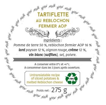 Tartiflette au Reblochon Fermier AOP (bocal en verre / bocaux traditionnels) 2