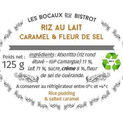 Riz au lait, Caramel & Fleur de sel (bocal en verre / bocaux traditionnels)