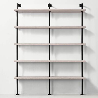 BOX-IT - 5 Shelf Industrial Double Shelving Unit - Lime / Black