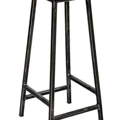 Industrial Bar Stool - 35mm Thick Leather Seat