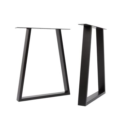 Industrial Box Section Legs - Trapezium - Black