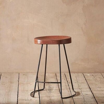 Loko Leather Stool - Short