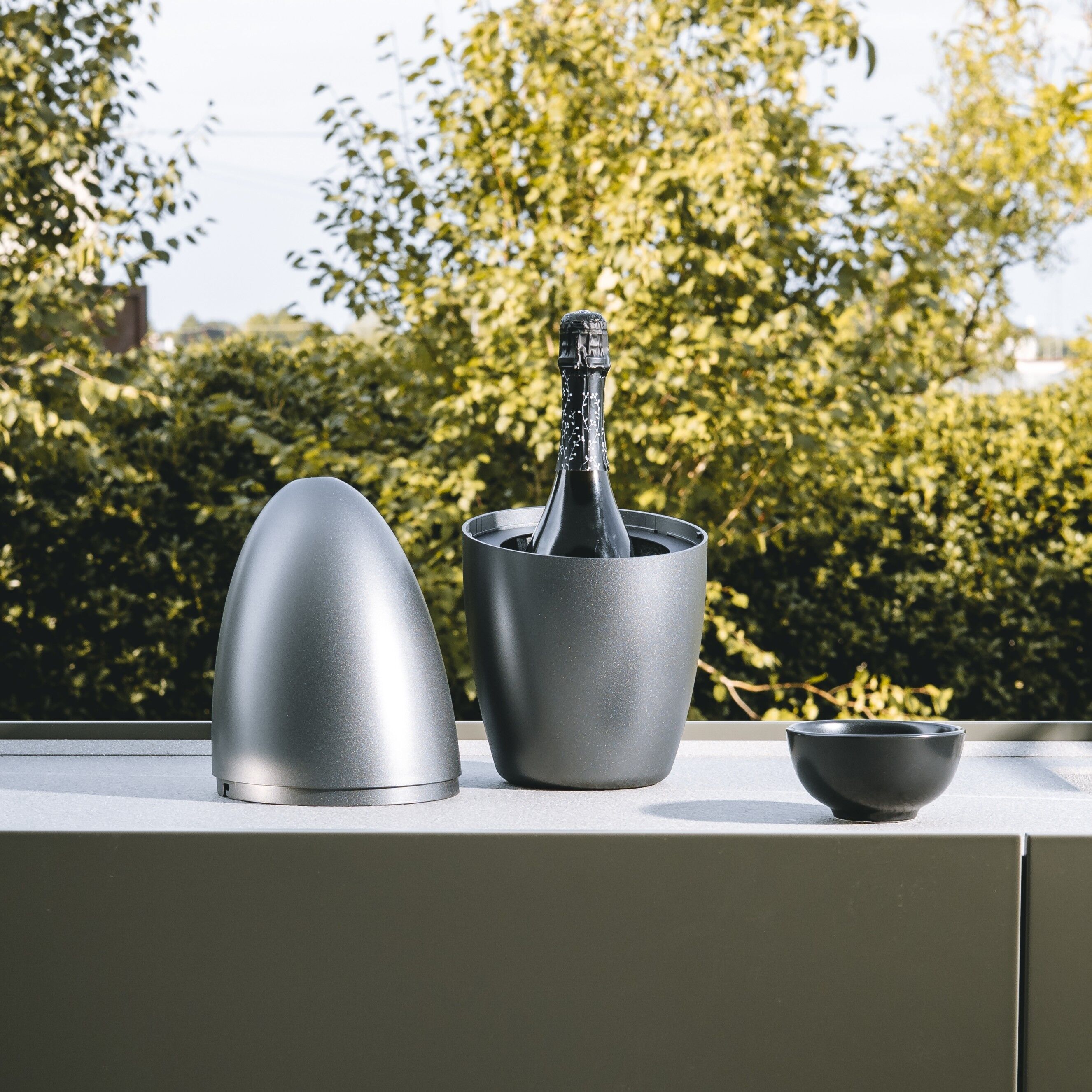WEGG Metal, Titanium Touch - Wine and Champagne Cooler