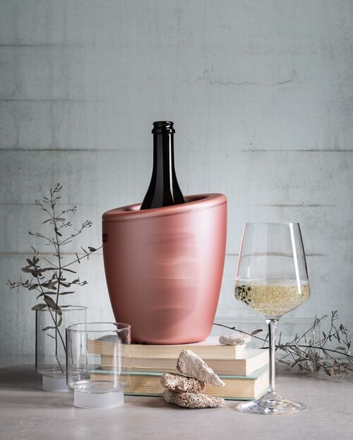 DEMI Metal, Rose Gold Touch - Wine and Champagne Cooler