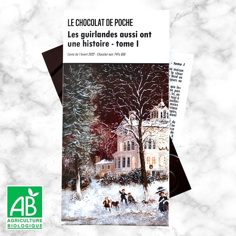 Tavoletta di cioccolato fondente 74% BIOLOGICO Natale - volume I