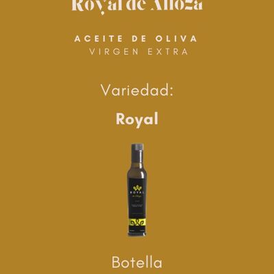 ACEITE DE OLIVA VIRGEN EXTRA (AOVE) VARIEDAD: ROYAL, BOTELLA 250ML