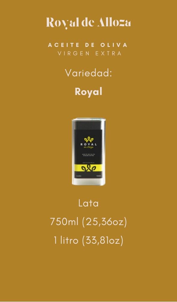 EXTRA VIRGIN OLIVE OIL (EVOO) VARIETY: ROYAL, CAN 750ML