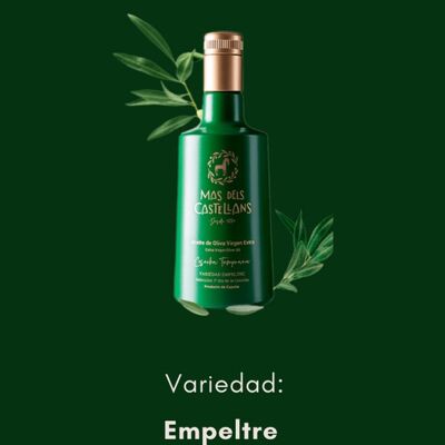 VARIÉTÉ D'HUILE D'OLIVE EXTRA VIERGE : EMPELTRE PRECOCE, BOUTEILLE 500ML