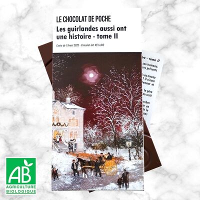 Tablette de chocolat au lait 45% BIO Noël - tome II