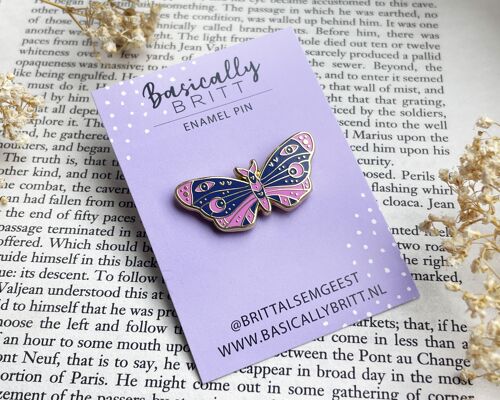 Purple Butterfly Hard Enamel Pin