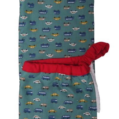 Elastic canteen bib towel Cars blue background