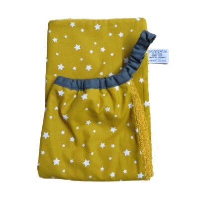 Adult elastic towel Stars mini mustard
