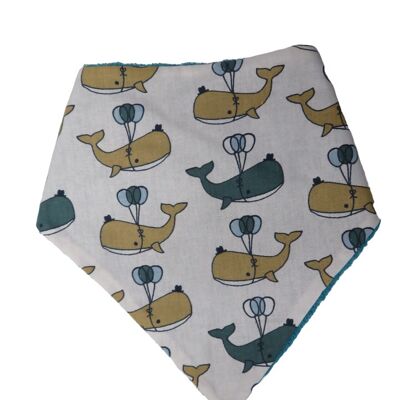 Whale Balloon Bandana Bib