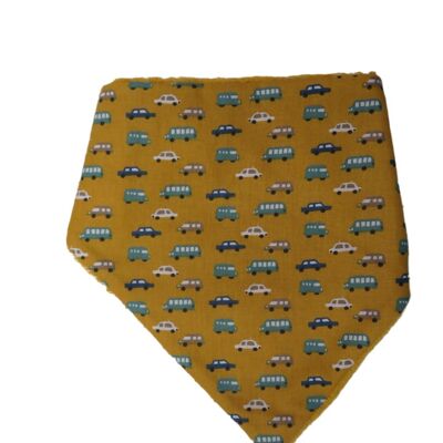 Bib Bandana Cars yellow background