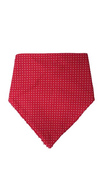 Bavoir Bandana Plumetis rouge 1