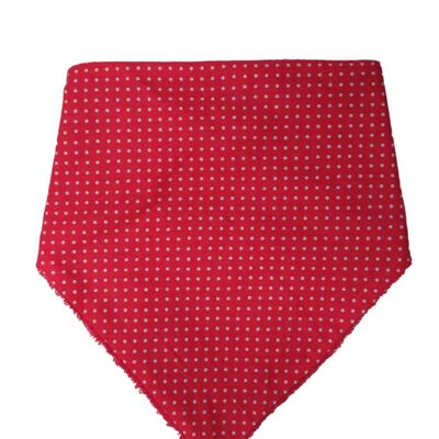 Bavoir Bandana Plumetis rouge