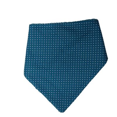 Bavoir Bandana Plumetis bleu canard