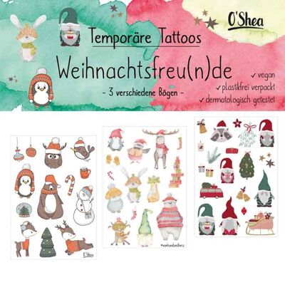 Tattoo Kollektion "Weihnachten" 3 Bögen A6