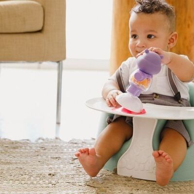 SUCTION TOYS HILDY- HIPPOPOTAMO SUCTION DOLL - Suction Toys Bumbo® for Babies +3 Months: Motor and Sensory Stimulation with Luca, Zoey, Gwen and Ozzy - Safe and BPA Free