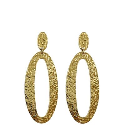 Hammered earrings - gold
