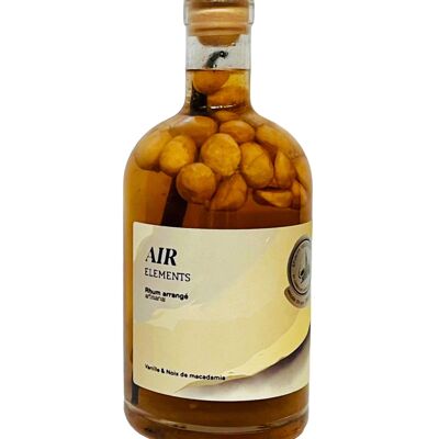 Elemente der Rum-Bio-Reihe: AIR, Macadamianuss; Vanille - 70cl